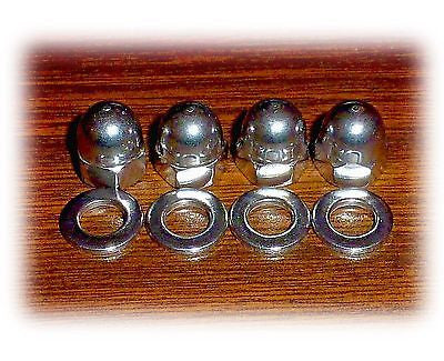 Brake Pad Acorn Nuts and Washers for Bicycles - Stainless Steel