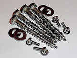 M4 Complete TV Wall Mount Bracket Bolts & Lag Screws • Stainless • VESA 75 & 100