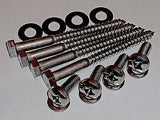 M6 Complete TV Wall Mount Bracket Bolts & Lag Screws • Stainless • VESA 200