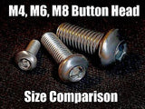 M4x12mm TV Wall Bracket Mount Button Bolts/Screws • Stainless • VESA 75 & 100