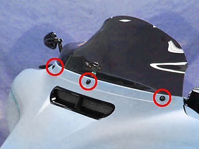 Harley Windshield Bolts 1996 2013 Glides Stainless Steel