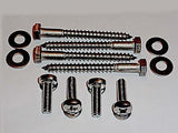 M6 Complete TV Wall Mount Bracket Bolts & Lag Screws • Stainless • VESA 200