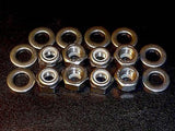 Bicycle Brake Pad Lock Nuts and Washers - 8 pack - Stainless Steel