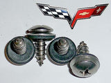Corvette C6 (2005 – 2013) License Plate Screw Set • Stainless Steel