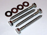 M4 Complete TV Wall Mount Bracket Bolts & Lag Screws • Stainless • VESA 75 & 100