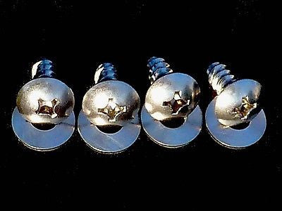 Chevrolet & GMC Truss Head License Plate Screws • Stainless Steel • 4 Pack
