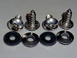 Pontiac, Olds & Saturn Truss Head License Screws • Stainless Steel • 4 Pack