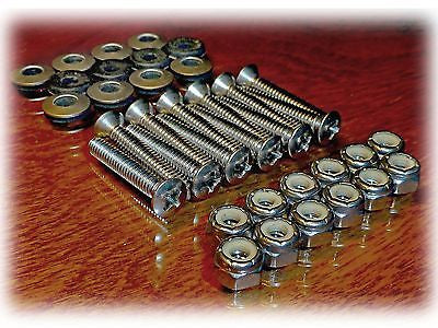 Boat or Marine Rail Mount Bolts/Screws • 12-Pack for 6 Fittings • Stainless