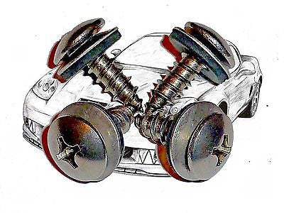 Corvette C6 (2005 – 2013) License Plate Screw Set • Stainless Steel