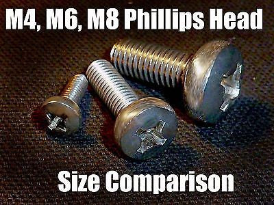 SHORT - M6 TV Wall Mount Phillips Head Bolts/Screws • Stainless
