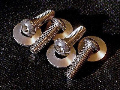 Honda & Acura - Button Head License Stainless Steel Bolts/Screws • (4) M6 x 20mm