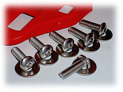 Bicycle 16mm Long Shoe Cleat Attaching Bolt Set • Look Style • 6 Stainless Steel