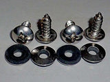 Buick & Cadillac Truss Head License Plate Screws • Stainless Steel • 4 Pack