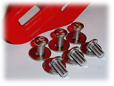 Bicycle 10mm Long Shoe Cleat Attaching Bolt Set • Look Style • 6 Stainless Steel