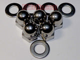 Acorn Cap Nuts size 5/16-18 Stainless Steel, UNC Thread for Safety Show Car Boat RV Truck Motorcycle Bike Playground - Dome Hex 010