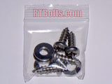 American Car License Plate Screws Phillips Head Stainless 06